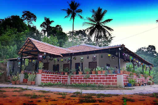 Estate façade at dusk